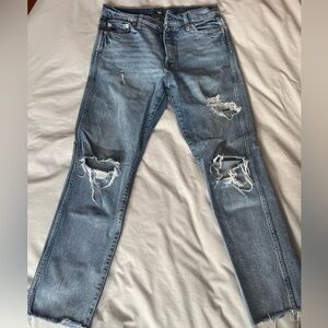 GAP Women's Distressed Blue Ankle Jeans